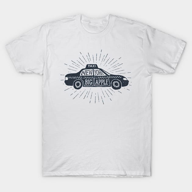 Taxi New York T-Shirt by Hastag Pos